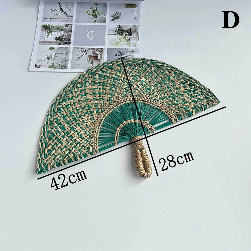 Hand-Woven Straw Fan