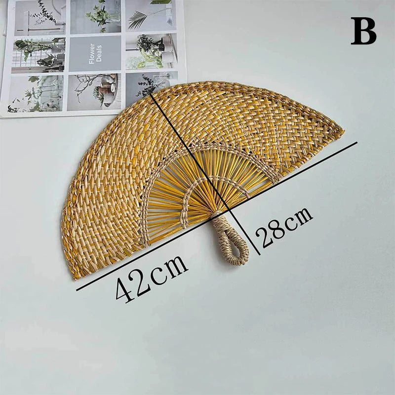 Hand-Woven Straw Fan