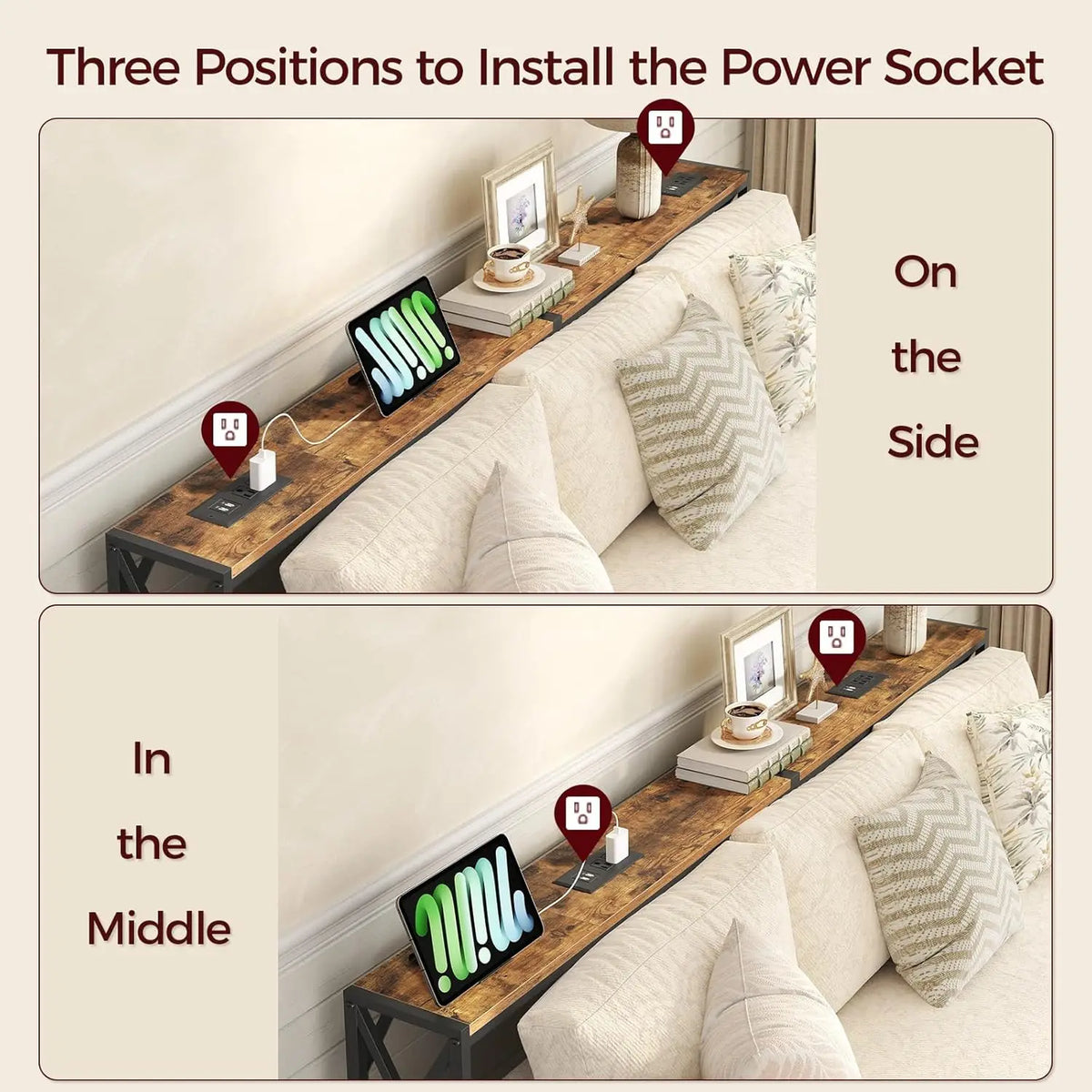 2-Pack Slim Console for Living Room, Entryway