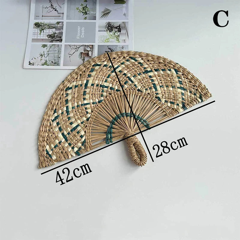Hand-Woven Straw Fan