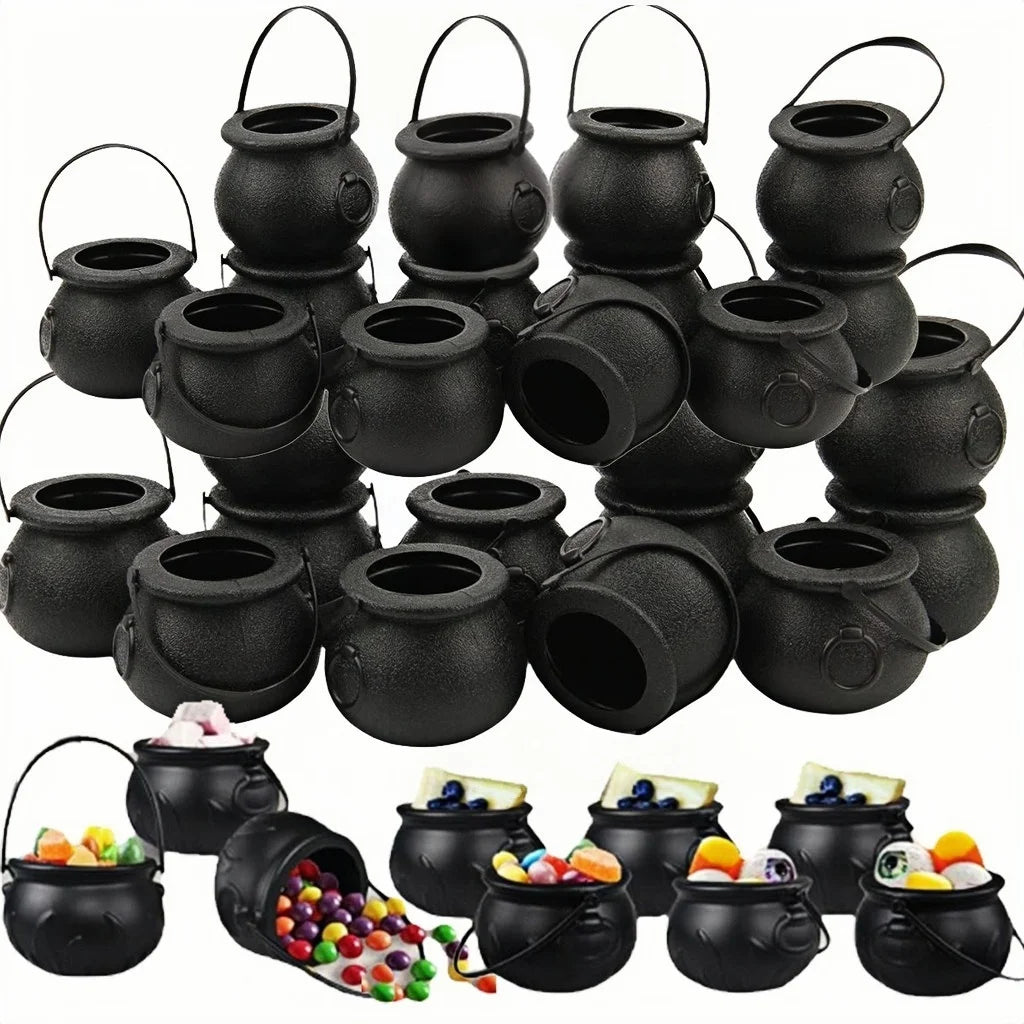 12pcs Black Cauldron With Handle