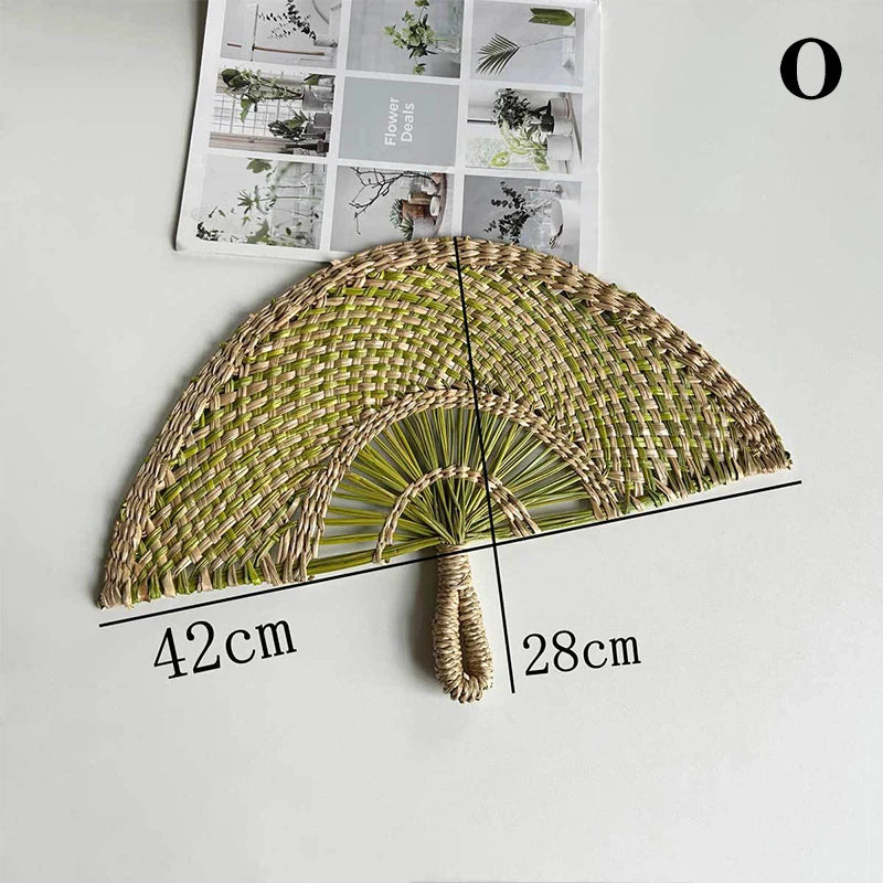Hand-Woven Straw Fan