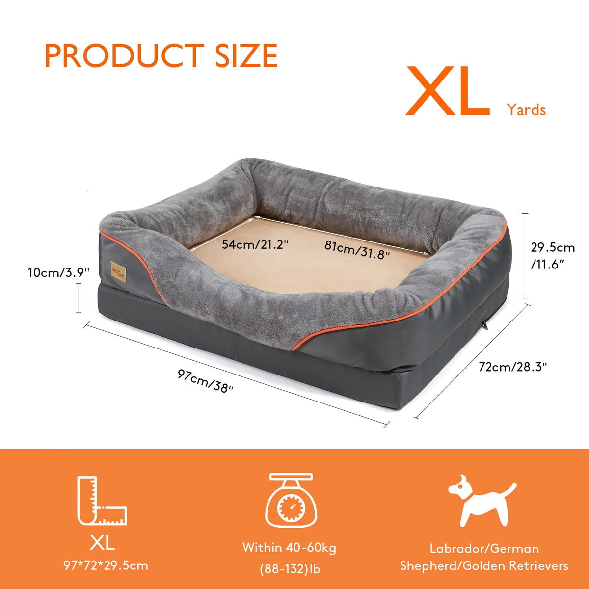 Large Dog Bed Soft Anti Allergy
