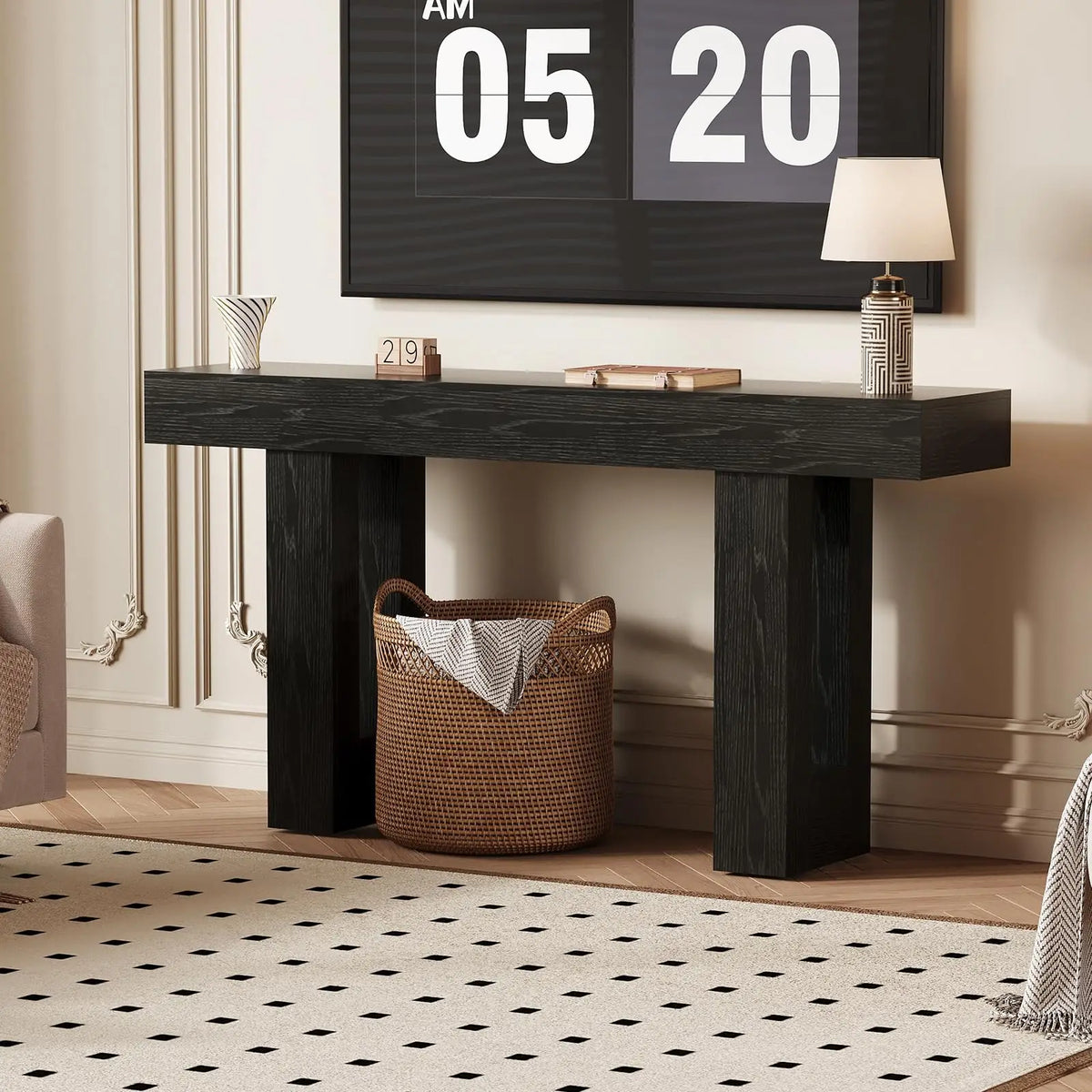 63" Console Table With Power Outlet & USB-C