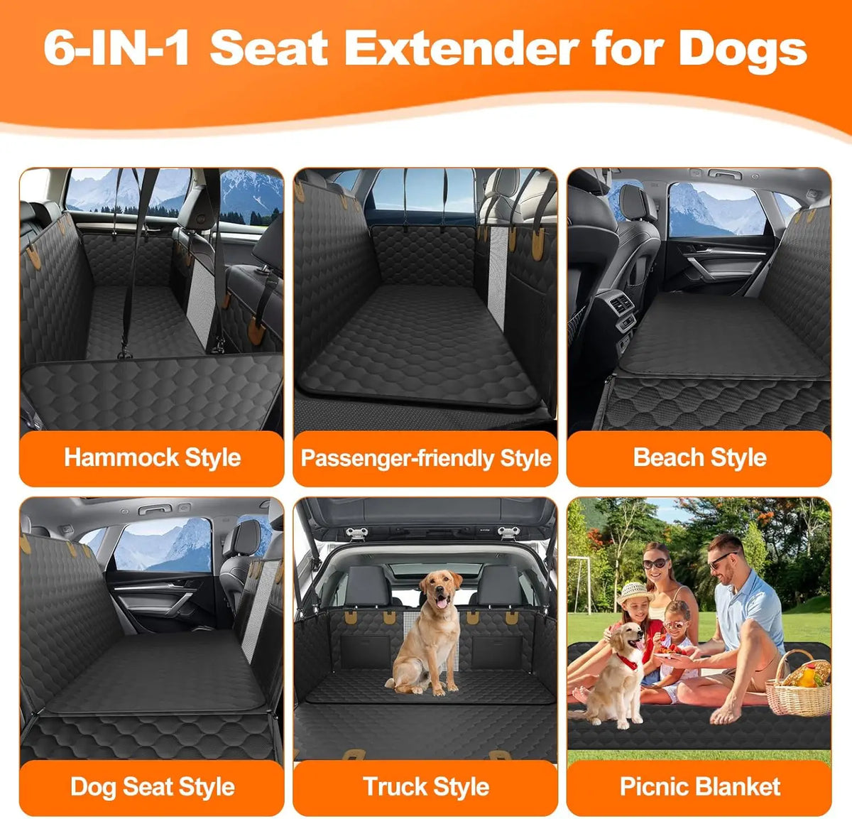 Waterproof Pet Back Seat Protector