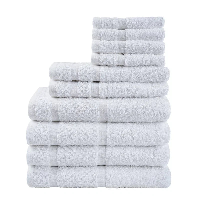 10 Piece Towel Set, Grey