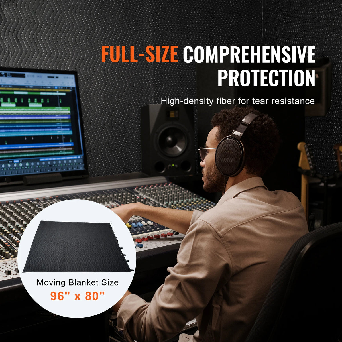 SucceBuy 96" x 80" Sound Dampening Blanket