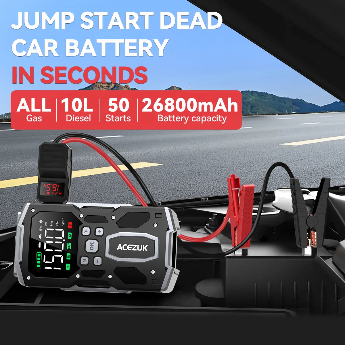 3000A/4000A/5000A Start Power Bank Jump Starter Car Booster