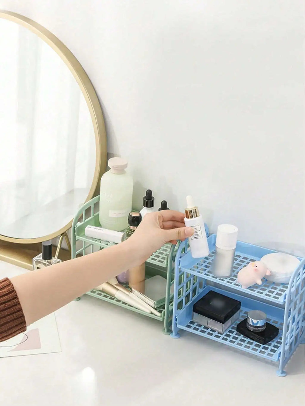 1pc Double-Layer Storage Rack