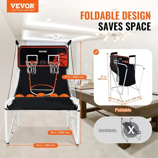 Foldable Basketball Arcade Game