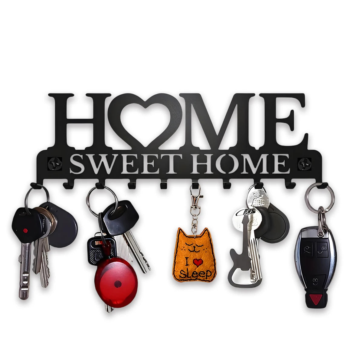 1pc Black Metal Keys Holder